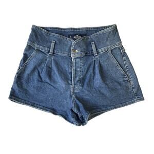 Hollister Women Shorts 11 / W30 Blue Denim Ultra High Rise Mom Short 2.5” Inseam